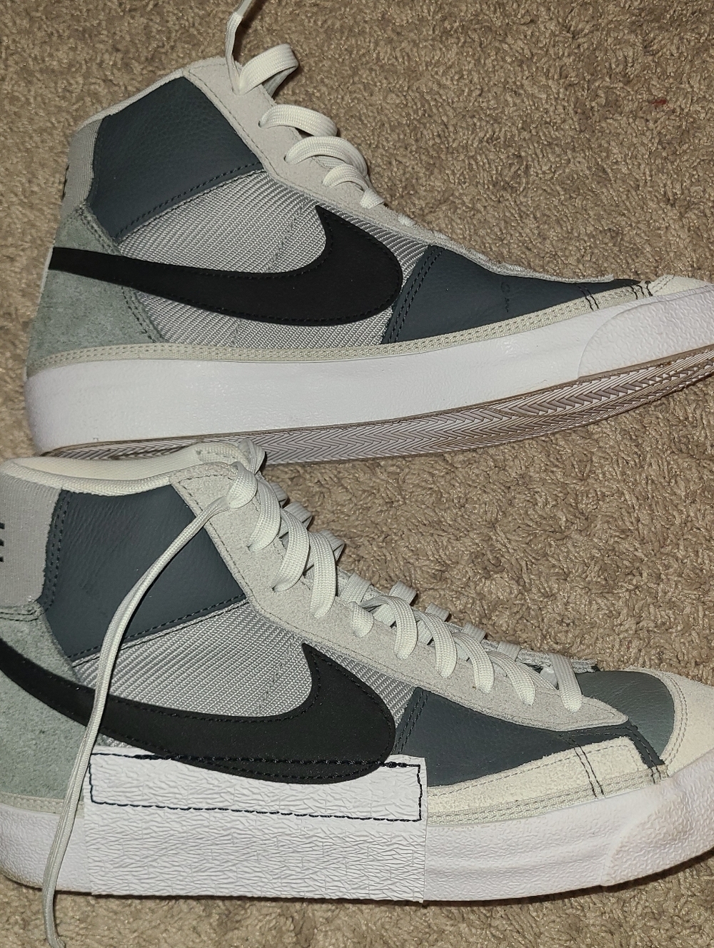 Nike Blazer '77 Pro Club Mid Remastered Grey Black Men's Size 11 High Tops